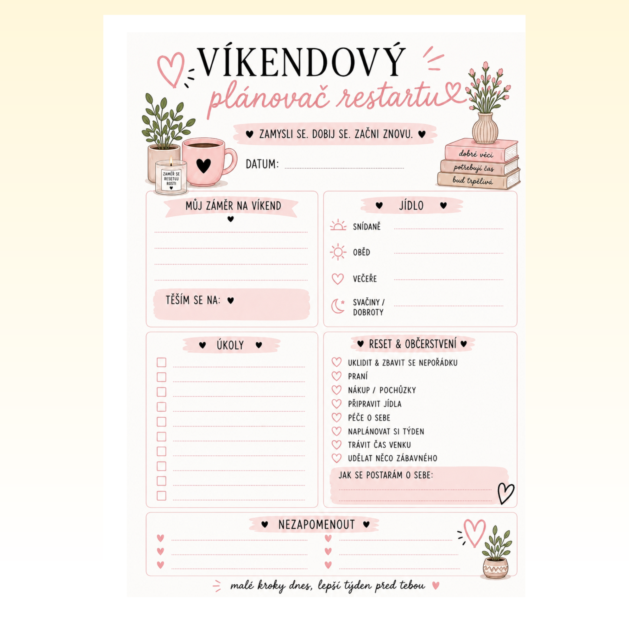 Víkendový plánovač restartu