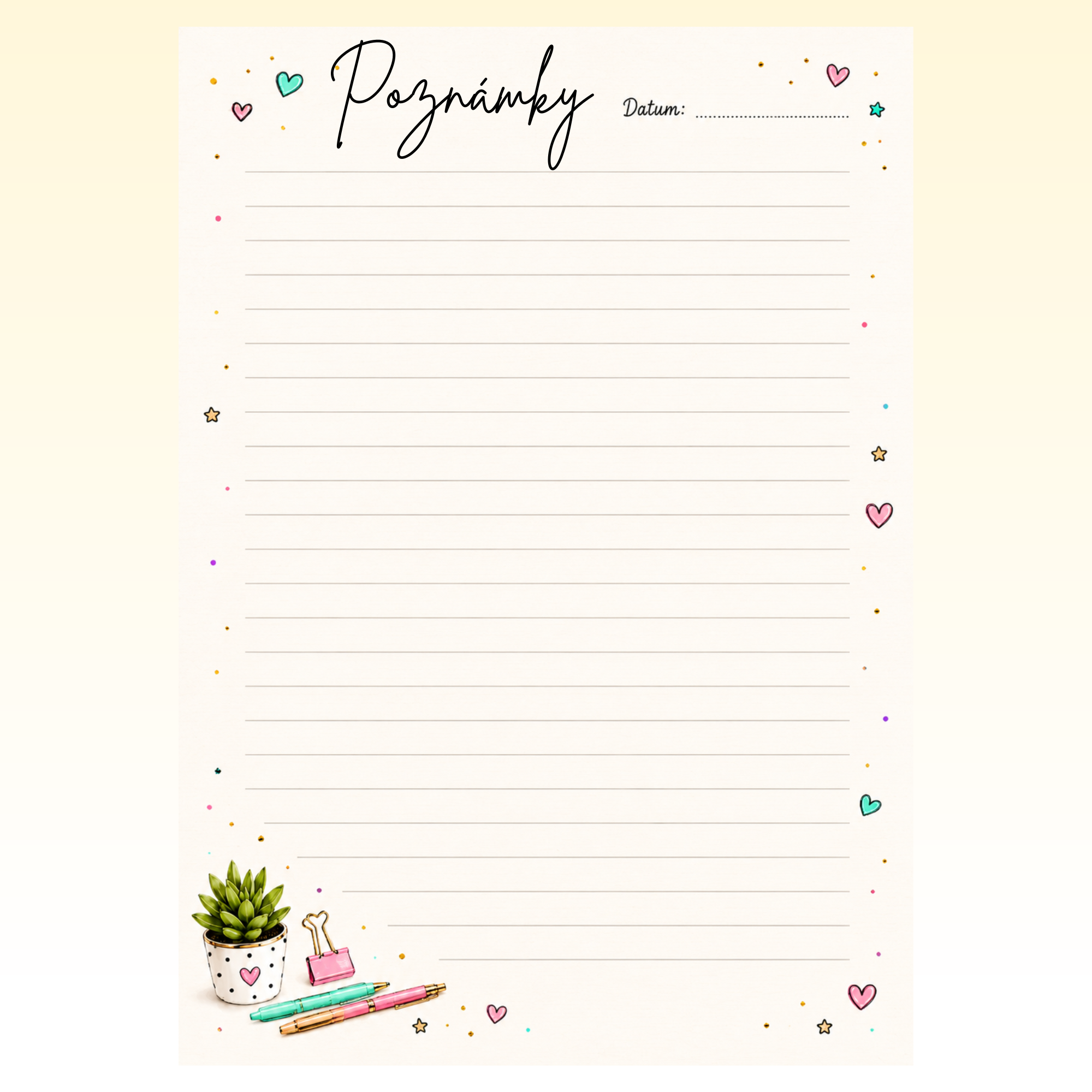 Poznámky - Pastel - Linky