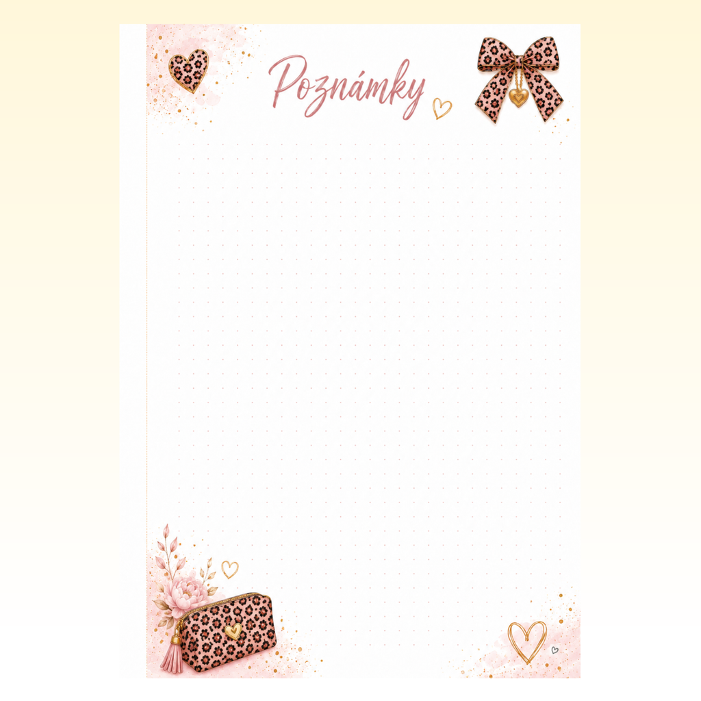 Poznámky Leopard - linky, tečky