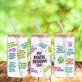 Sklenice s brčkem – Mental Health Affirmations